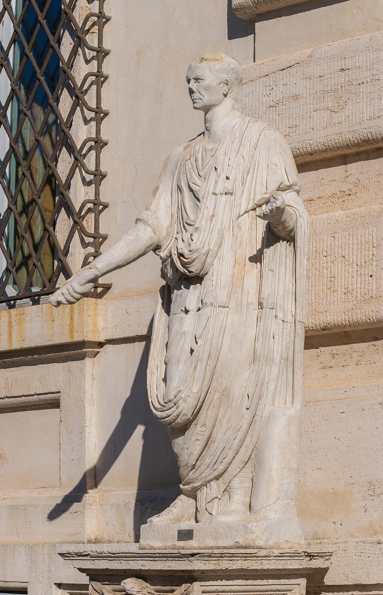 The façade of the Villa Borghese gallery amid gardens in Rome